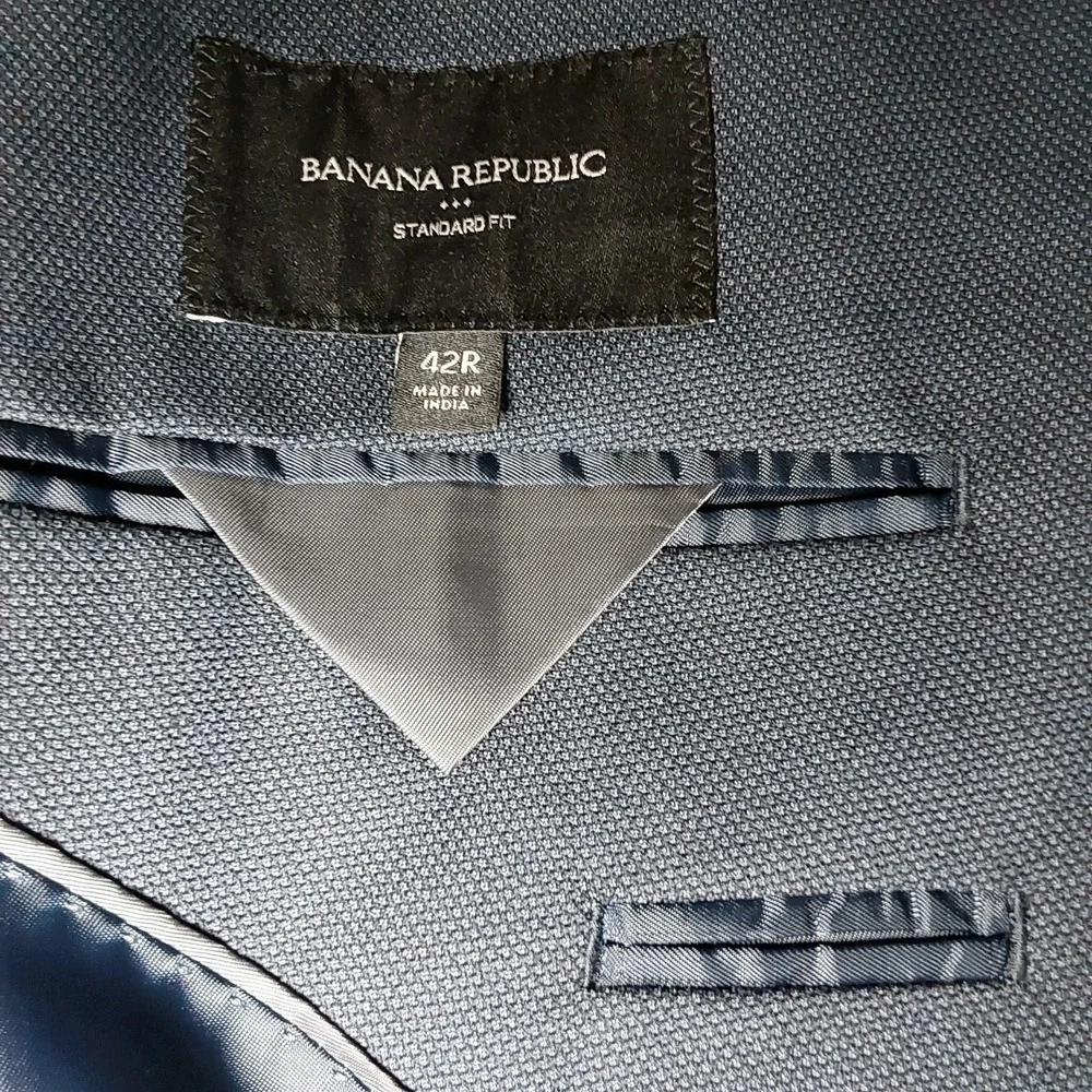 BANANA REPUBLIC Men's Standard Fit Blazer 42R‎ Dk Blue Sport Coat Jacket Stretch